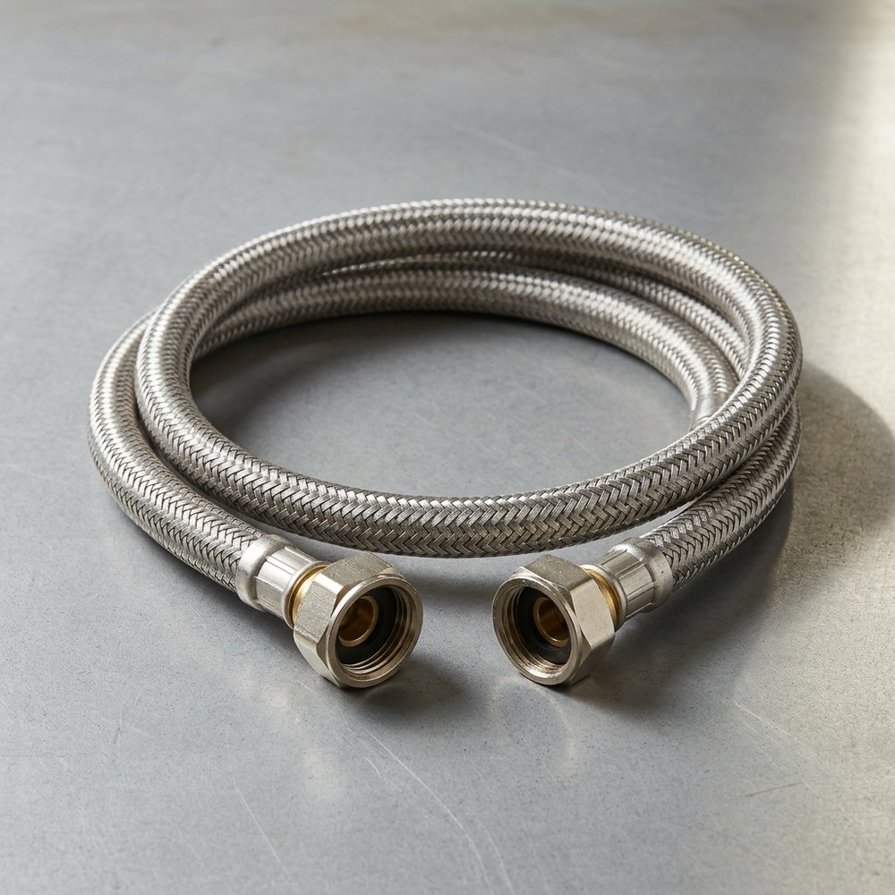 Braided stainless flexi tails — pair