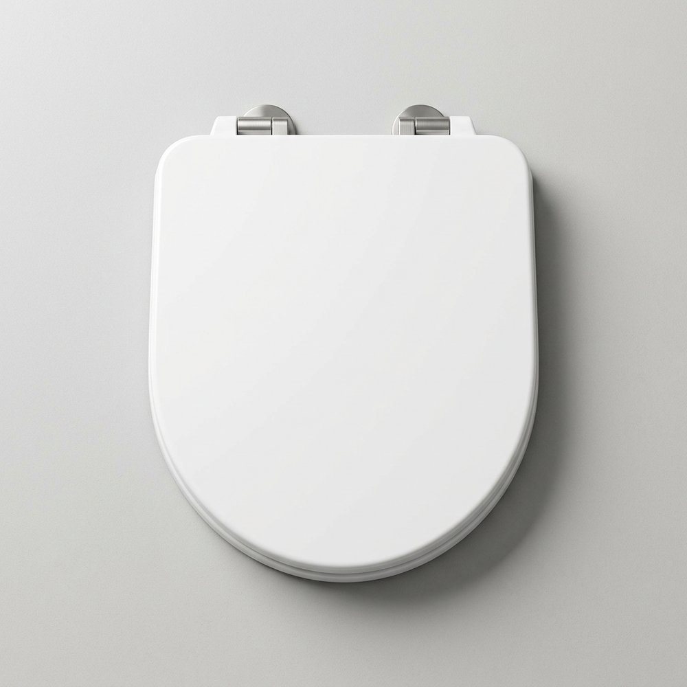 Thermoset soft-close toilet seat — D-shape